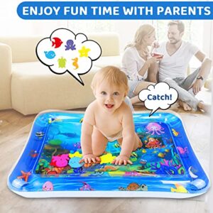 Water Mat for Babies Inflatable Tummy Time Mat Sensory Play Mat for Infants Toddlers Newborn Boys Girls, Gifts for 3 6 9 Months BPA Free