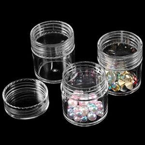 HAKZEON 4 Pack 30 Grids Diamond Painting Storage Box with Lids, Clear Embroidery Diamond Beads Storage Containers , for Jewelry Nail Art Accessories DIY Craft