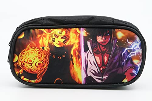 MU Model Japanese Anime Pencil Case - Multifunction PU Leather Pencil Case with Zipper Closure - Carrying Case for School Supplies Office Stuff