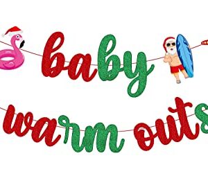 July Christmas Party Decorations, Baby Its Warm Outside Banner,Hawaii Mele Kalikimaka Christmas Decorations, Tropical Summer Christmas Banner Decorations