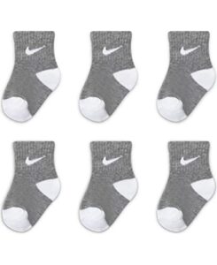 nike infant 6 pairs lightweight ankle socks size 6-12 months
