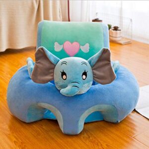 aipinqi baby support sofa, infant sitting chair safe baby sofa chair baby sit up chair back head protect seat learn to sit chair for toddlers 3-24 month baby floor plush lounger (elephant)