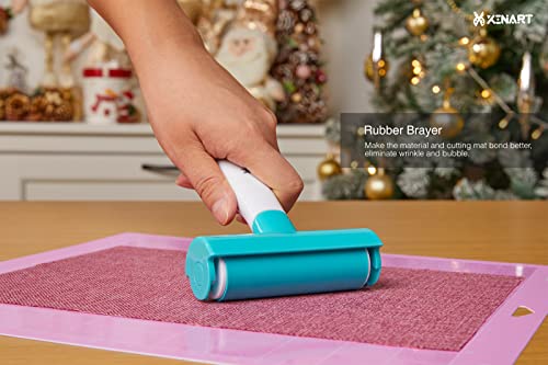 Xinart Brayer Rollers & Mat Remover Tool Set for Cricut/Silhouette/Brother Crafting, Reusable Sticky Lint Rollers Tool for Clothes/T-Shirts Heat Transfer Projects…