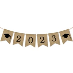 swyoun 2023 burlap graduation party banner classroom decoration grad party supplies