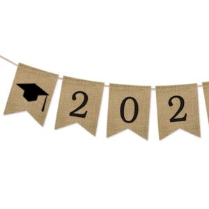 SWYOUN 2023 Burlap Graduation Party Banner Classroom Decoration Grad Party Supplies