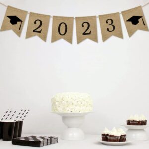 SWYOUN 2023 Burlap Graduation Party Banner Classroom Decoration Grad Party Supplies