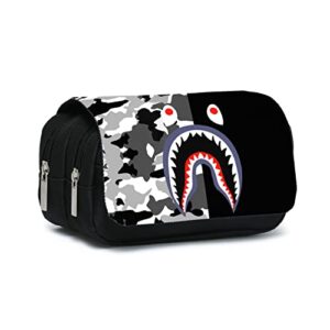 gutuqcio black camo pencil case large capacity pencil bag multifunction portable pencil pouch holder box for teens adults gifts -2