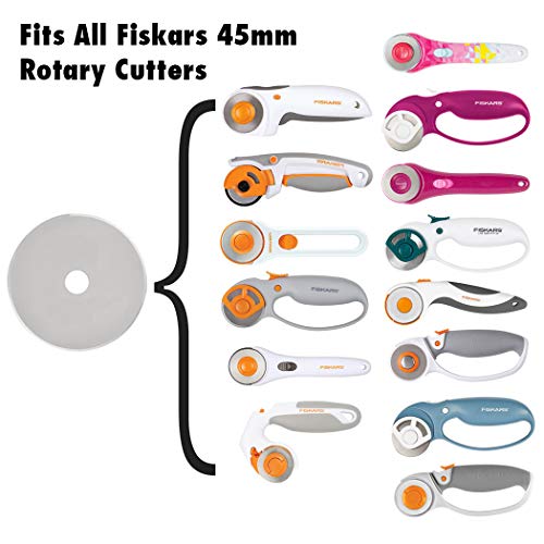 45mm Rotary Cutter and Trimmer Refill Blades for Fiskars by SOMOLUX, 10PCS Replace Blades for Quilting Scrapbooking Sewing Sharp and Durable …