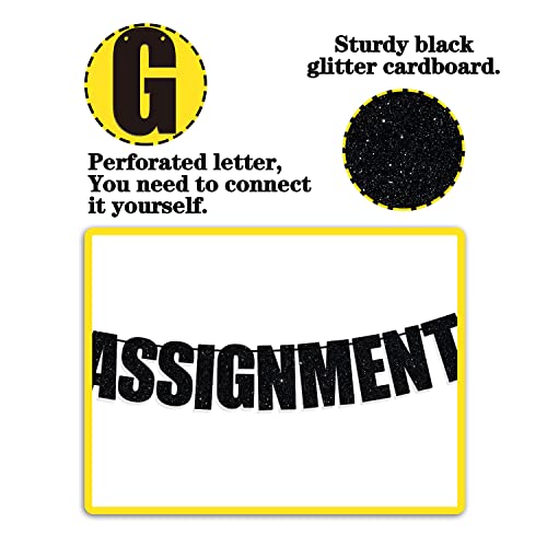 I Understood The Assignment Banner, I am Done / Congrats Grad Bunting Sign, Class of 2023 Graduation Party Decoration Supplies, Black Glitter