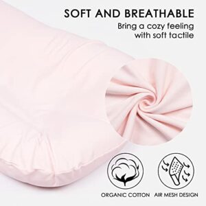 Organic Baby Lounger Cover | 100% GOTS Certified | Mexxi Hypoallergenic and Breathable Baby Nest Cover (Cover Only) (Baby Pink, Organic Cotton)