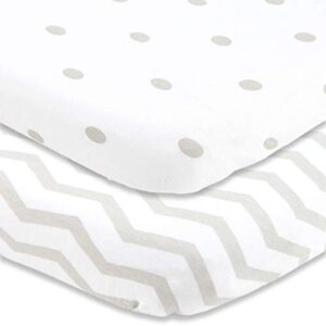 bassinet sheets 20×30 inch for graco travel lite crib, sense2snooze, my view 4 in 1, dream suite and guava lotus bassinet – snuggly soft 100% jersey cotton fitted – 2 pack
