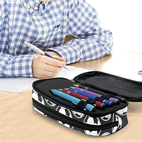 Cartoon Soccer Pattern Personalized Large Capacity Pencil Case Bag Box, Custom Zipper Pencil Pouch Cosmetic for School Office Girl Boy