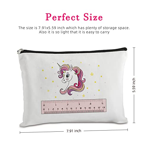 Unicorn Pencil Bags with Zipper Makeup Bag Travel Cosmetic Bag Unicorn Pencil Case Pencil Pouch for Girls Unicorn Lover for Birthday Christmas Graduation Thanksgiving Gifts