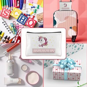 Unicorn Pencil Bags with Zipper Makeup Bag Travel Cosmetic Bag Unicorn Pencil Case Pencil Pouch for Girls Unicorn Lover for Birthday Christmas Graduation Thanksgiving Gifts