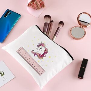 Unicorn Pencil Bags with Zipper Makeup Bag Travel Cosmetic Bag Unicorn Pencil Case Pencil Pouch for Girls Unicorn Lover for Birthday Christmas Graduation Thanksgiving Gifts