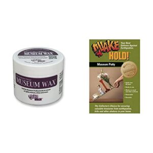 quakehold! 66111 museum wax, clear 2 ounce & 88111 museum putty neutral 2.64 oz.