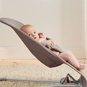 BabyBjörn Bouncer Bliss, Light Gray Frame, Cotton Petal Quilt, Sand Gray