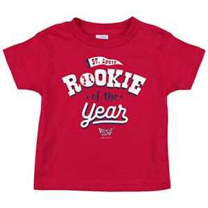 st. louis baseball fans. rookie of the year red toddler tee (toddler tee, 2t)