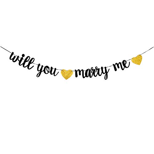 Will You Marry Me Banner,Hanging Garland for Wedding Engagement Celebration Decoration Valentine's Day Party Decoration.