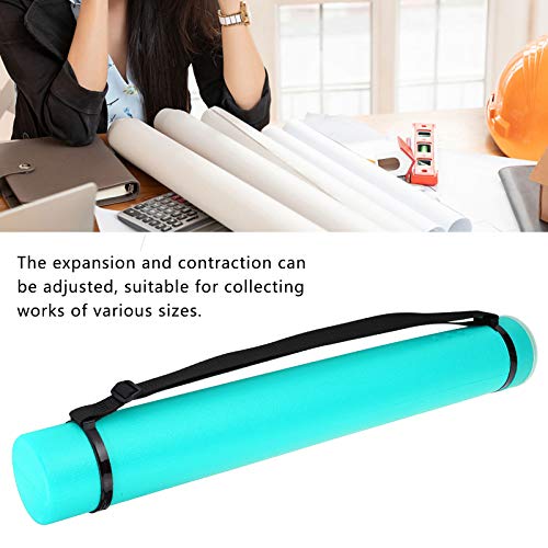 Poster Tube, Drawing Storage Tube, with Strap PE Moisture-Proof Waterproof for Posters Maps Artworks Documents(Green)