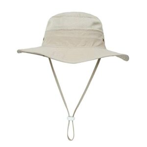 baby sun hat for girls boys upf 50+ sun protection wide brim beach hat bucket hat beige 12-24 months