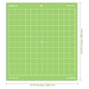 AIRCUT Cutting Mat for Cricut Maker/Explore Air 2/Air/One(12x12 Inch, StandardGrip, LightGrip, StrongGrip) Multiple Adhesive Sticky Quilting Cutting Mats Replacement Accessories for Cricut