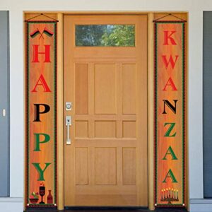 Sunwer Kwanzaa Decoration,Happy Kwanzaa Banner,African Heritage Holiday Party Celebration Decor for Home Office