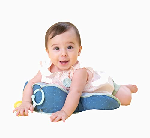 Baby Steps Tummy Time Soft Developmental Pillow for Babies 0-6 Months,Newborns and Infants Fun Play Time On Tummy, Ergonomic Design,Comfortable Tummy Time,with Detachable Ring Toys