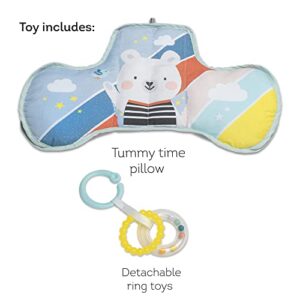 Baby Steps Tummy Time Soft Developmental Pillow for Babies 0-6 Months,Newborns and Infants Fun Play Time On Tummy, Ergonomic Design,Comfortable Tummy Time,with Detachable Ring Toys