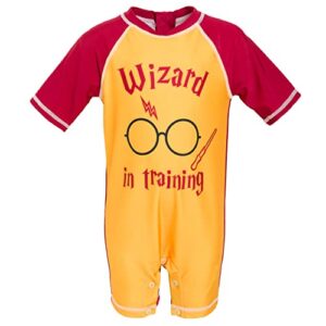 harry potter infant baby boys one piece bathing suit yellow 18 months