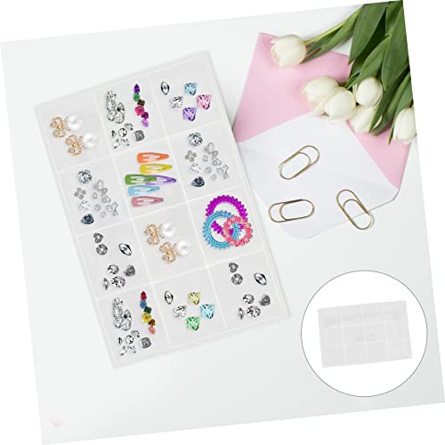 COHEALI 2pcs boxes Bead Earring Holders Tray Bin Clear Items Case Beads Tackles Jewelry Compartment Storage White Jewelries Container Plastic Empty for Sundries Grids Containers Organizer