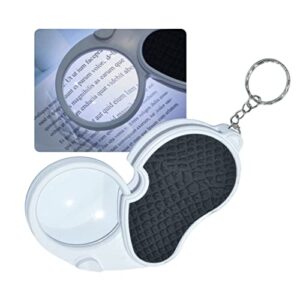 small magnifying glass with light for purse 5x glass with handheld pocket illuminated folding hand held lighted magnifier for reading coins hobby travel