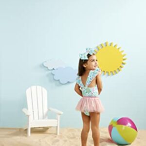 Mud Pie Girls Reversible Swimsuit & Tutu Set, Turtles/Stripes, 4T