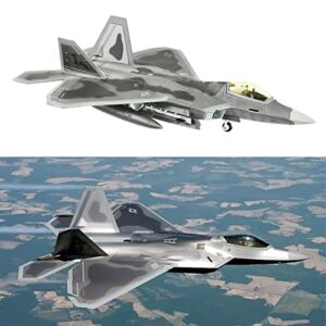 HANGHANG 1/100 Scale F-22 Raptor Airplane Model Diecast Military Fighter Plane Model for Collection and Gift