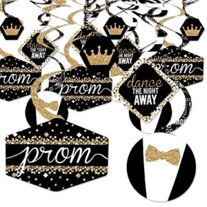 big dot of happiness prom – prom night party hanging decor – party decoration swirls – set of 40