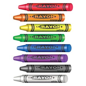 beistle 54440 8-piece crayon set wall clings-1 sheet, 8 count (pack of 1), multicolored