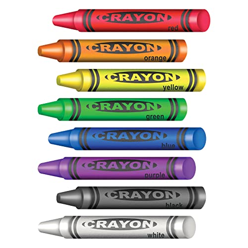 Beistle 54440 8-Piece Crayon Set Wall Clings-1 Sheet, 8 Count (Pack of 1), Multicolored