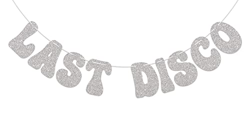 Last Disco Banner Silver Glitter, Disco Cowgirl Bachelorette Party Decorations, Disco Birthday Party Decor, Hens Night Party Decorations, Last Rodeo Western Cowgirl Bachelorette Party Decorations