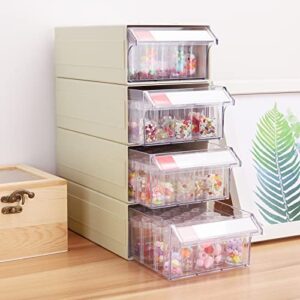 HOHOTIME Diamond Painting Storage Containers, 160 Slots Stackable Craft Diamond Painting Accessories Kits, 4 Pack Diamond Art Storage Box for Diamond Art Craft Jewelry Beads Organizer DIY Art Craft