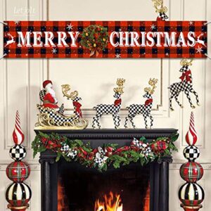 Merry Christmas Banner Christmas Eve Signs Huge Banner Decorations Giant Happy New Years Supplies Fence Yard Sign Indoor Outdoor Decorations Photo Backdrop 6 Feet