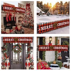 Merry Christmas Banner Christmas Eve Signs Huge Banner Decorations Giant Happy New Years Supplies Fence Yard Sign Indoor Outdoor Decorations Photo Backdrop 6 Feet