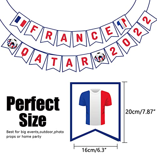 France Qatar 2022 European World Cup Paper Banner - Football Soccer Team Banner France World Cup 2022 Party Decorations