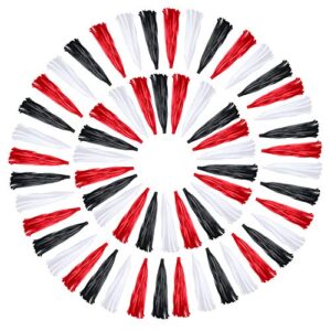 30 Piece Christmas Paper Tassel Garland Paper Banner DIY Hanging Paper Decoration Party Garland Decor for Theme Party Wedding Birthday Bridal/Baby Shower Anniversary (Black, Red, White)