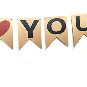 Thank You Banner Kraft Paper Pre-Strung Thanksgiving Wedding Birthday Engagement Bridal Shower Decorations Supplies Hanging Sign Photo Booth Props