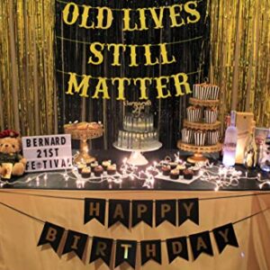 Old Lives Still Matter Birthday Banner, Old Lives Still Matter Birthday Decorations, Funny Birthday Banner, Retirement Party Banner,Funny Birthday and Retirement Party Decorations (Pre-Assembled)