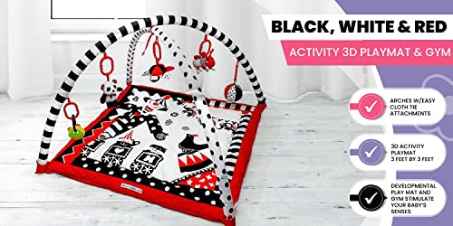 Black, White & Red Activity 3D Playmat & Gym