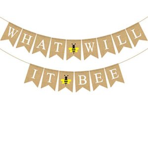 rainlemon jute burlap what will it bee banner bumble bee theme gender reveal boy or girl party garland decoration