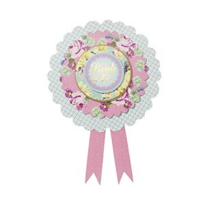 talking tables truly scrumptious hen rosette badge, multicolor