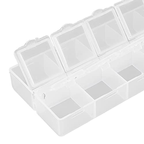 Grid Organizer Box, 10 Compartment Organizer Container Storage Boxes Plastic Desktop Cosmetic Storage Embroidery Accessories Containers for Jewelry Earrings Nails Tool Diamond Painting Storage Box