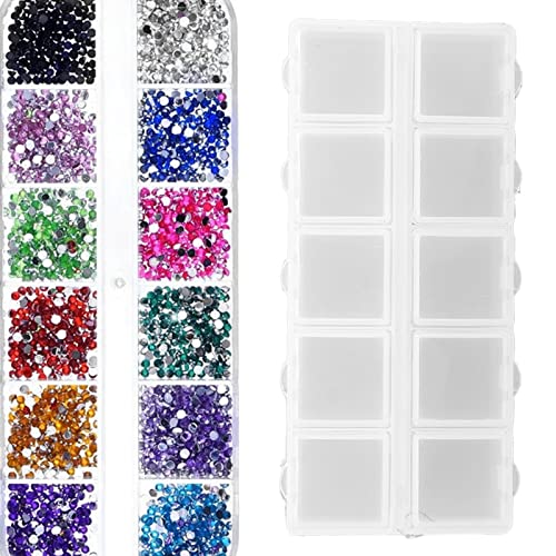 Grid Organizer Box, 10 Compartment Organizer Container Storage Boxes Plastic Desktop Cosmetic Storage Embroidery Accessories Containers for Jewelry Earrings Nails Tool Diamond Painting Storage Box